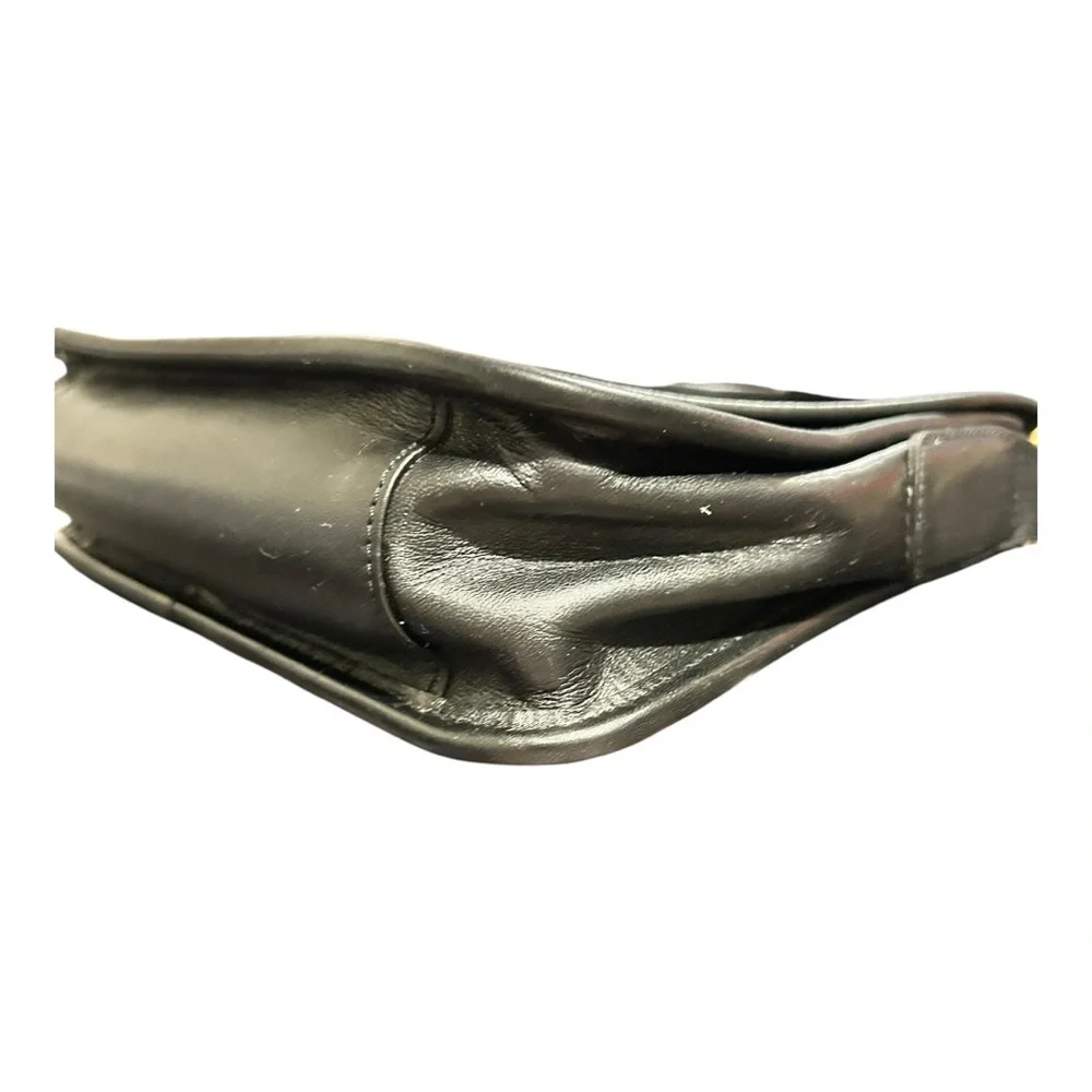 COACH VINTAGE LINDSAY CROSSBODY BAG Black Leather Purse Interior Creed - Picture 5 of 13